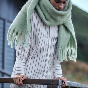 NWT Zara wide scarf/wrap. Wool blend.